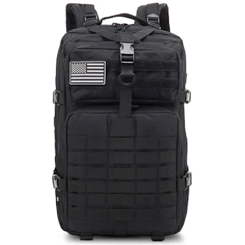 NNEOBA 45L Waterproof Outdoor Tactical Assault Backpack - Black