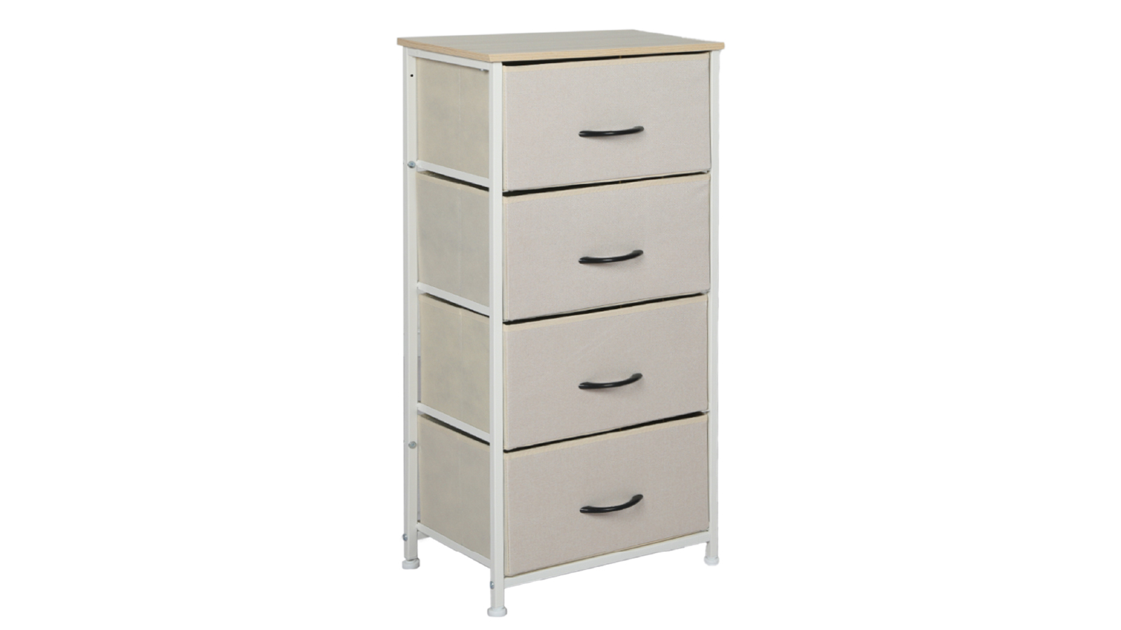 Levede 4 Chest of Drawers Storage Cabinet - Beige