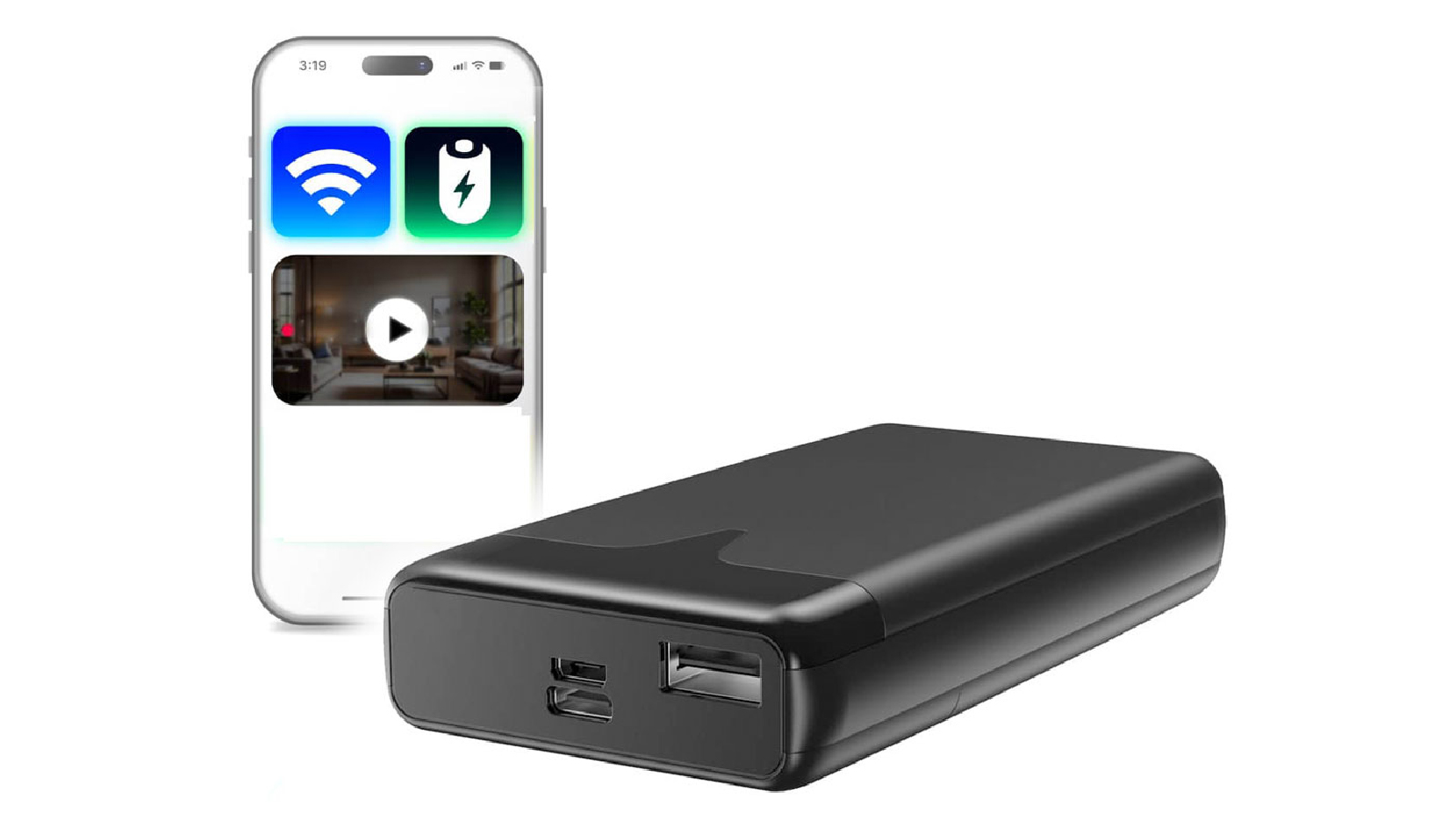 Vimel Hidden Camera Power Bank 4K Small DVR
