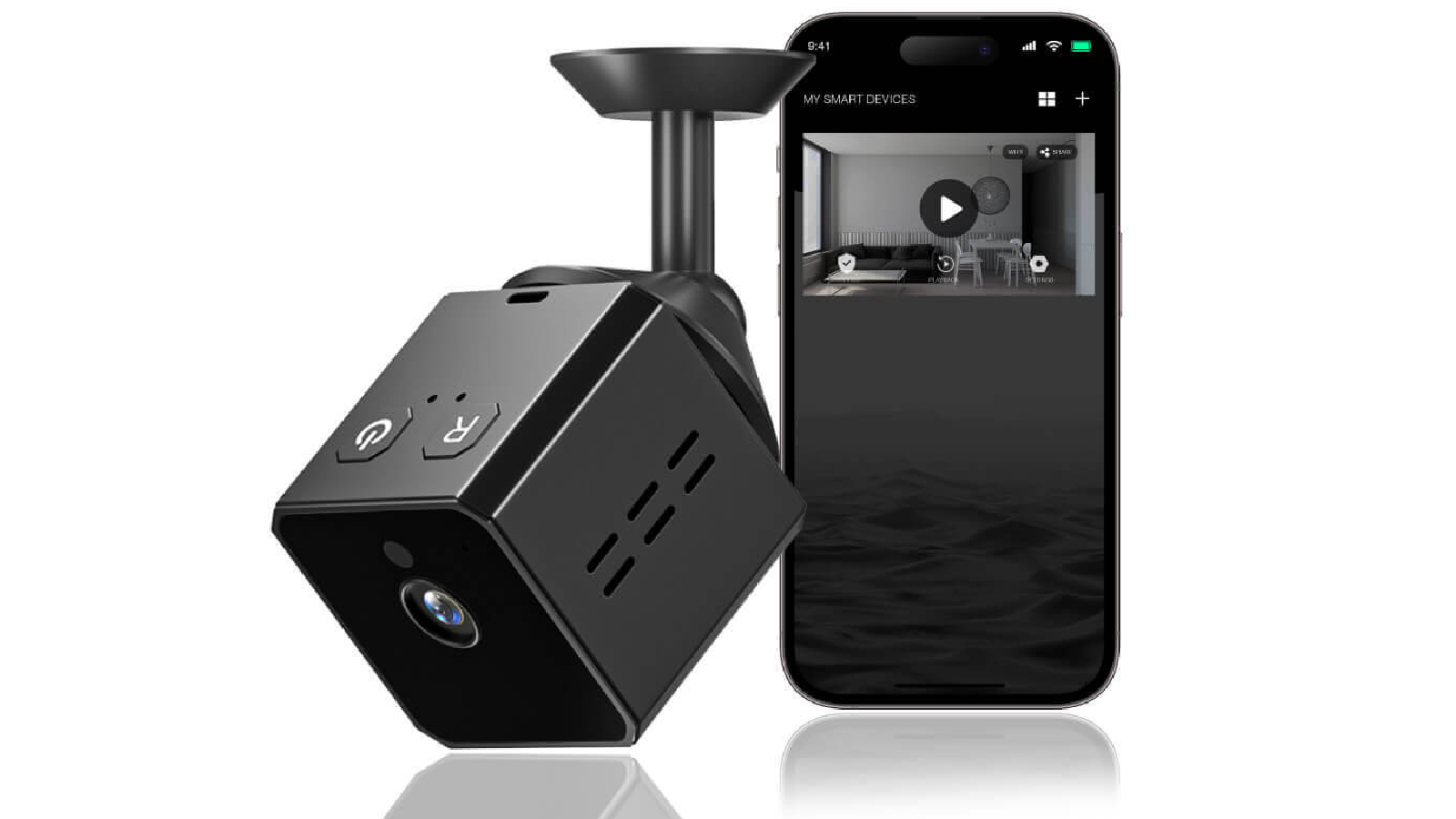 Vimel Wireless Mini Hidden Camera with WiFi, Night Vision and Audio