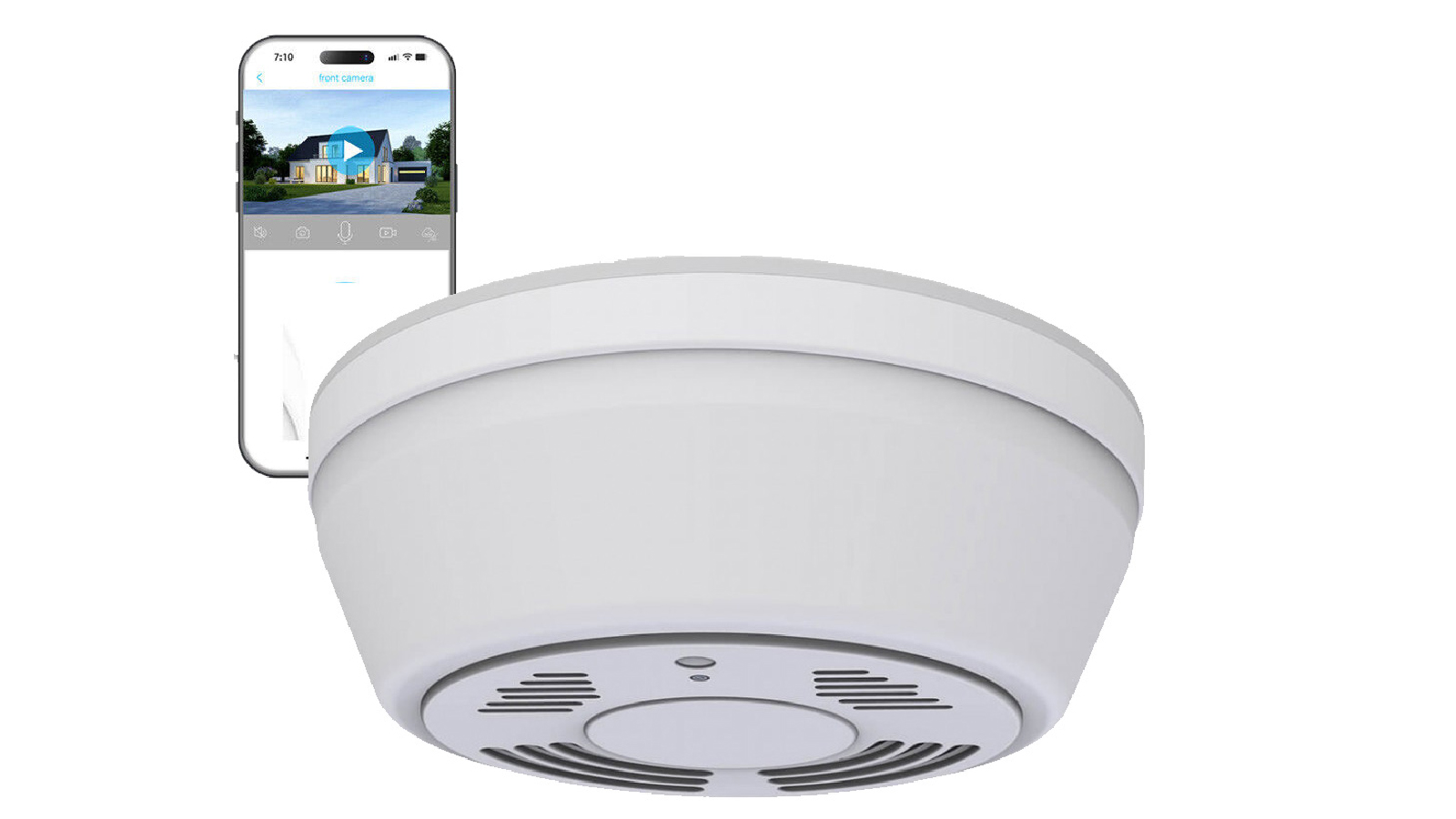 Vimel Alarm WiFi Hidden Camera Smoke Detector