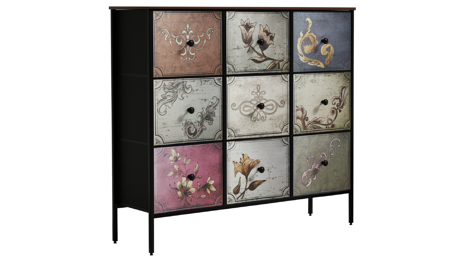 Levede 9 Chest Of Drawers Storage Cabinet - Brown
