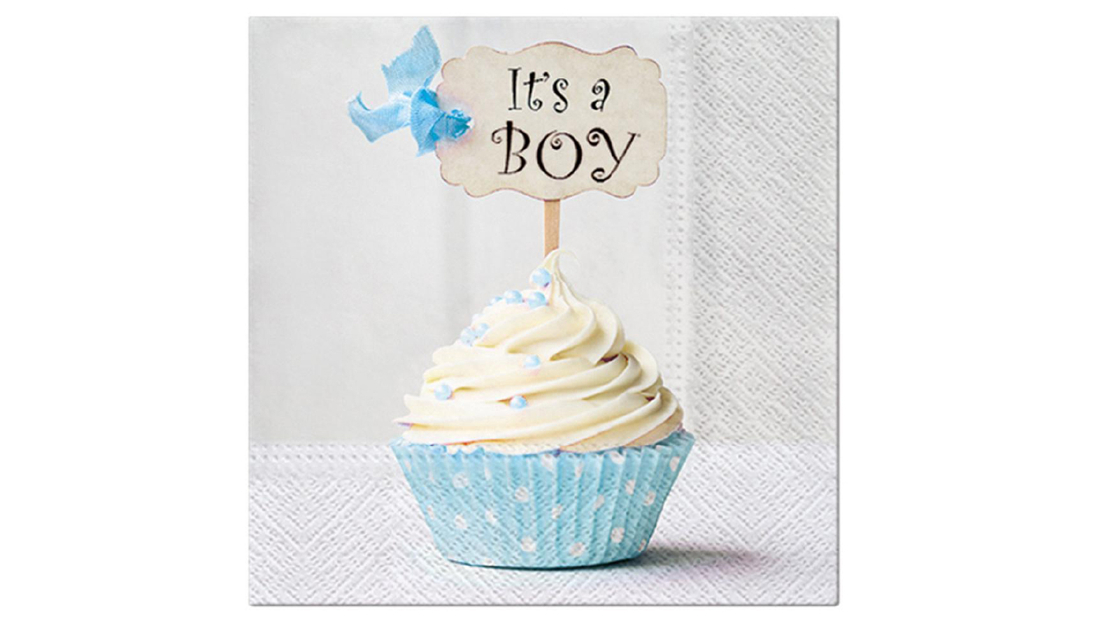 Paw 20 Piece of 3 Ply 33 x 33cm Lunch Premium Paper Flexo Napcins - Its a Boy