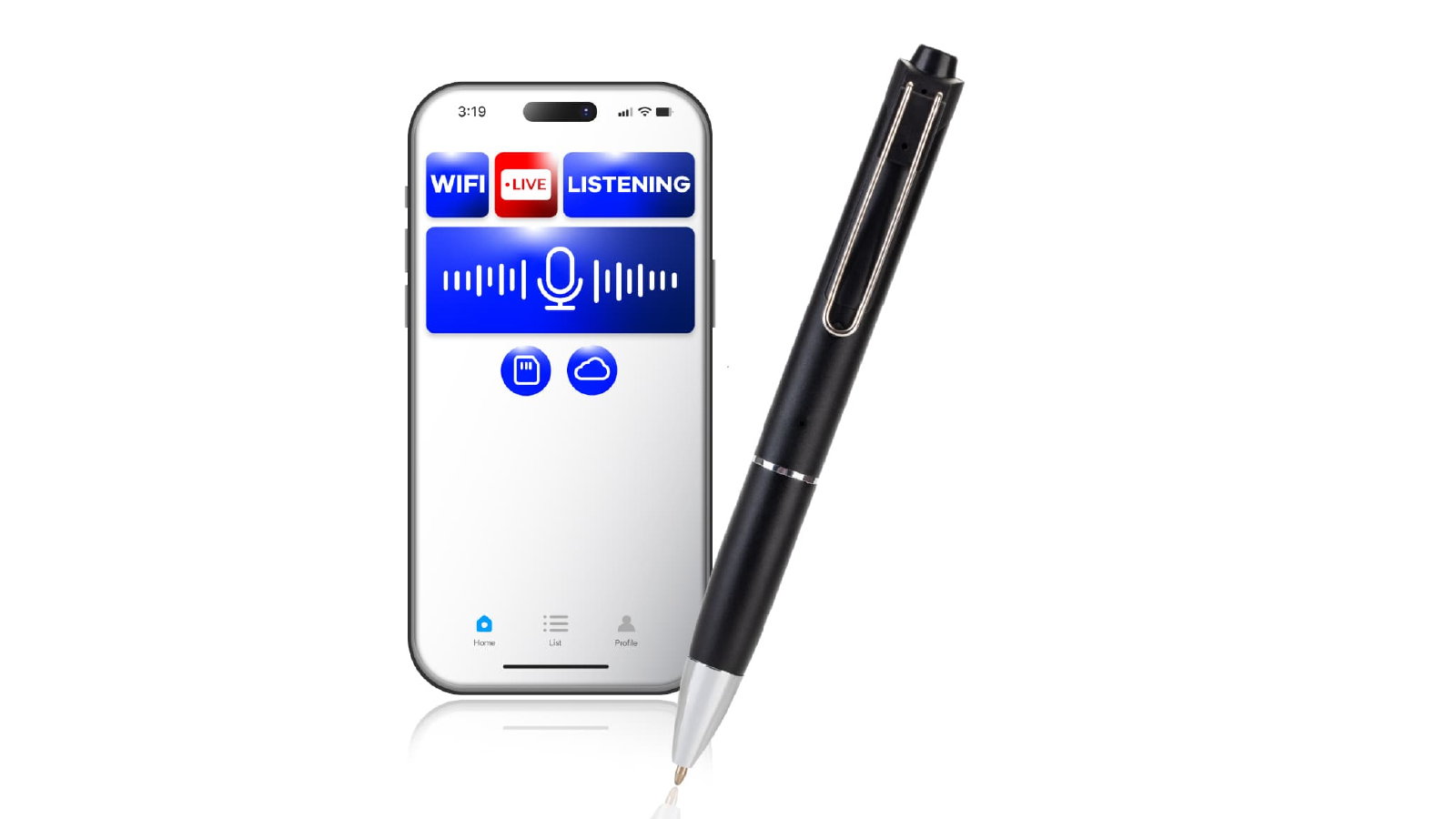 Vimel Mini Device Pen Voice Hidden Recorder with WiFi