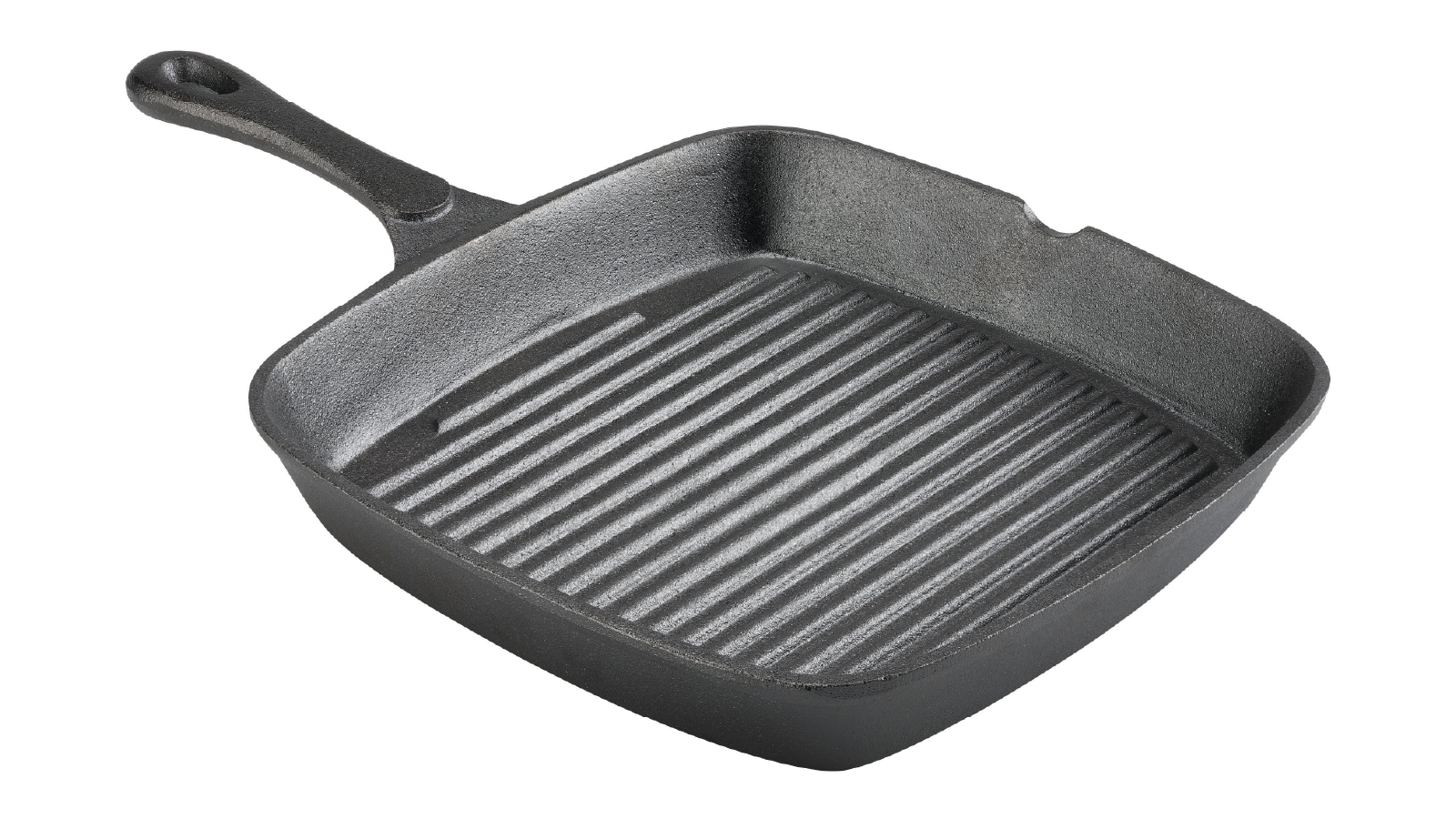 Pyrolux 25 x 24 x 3.5 cm Pyrocast Durable Cast Iron Square Grill Pan Preseasoned