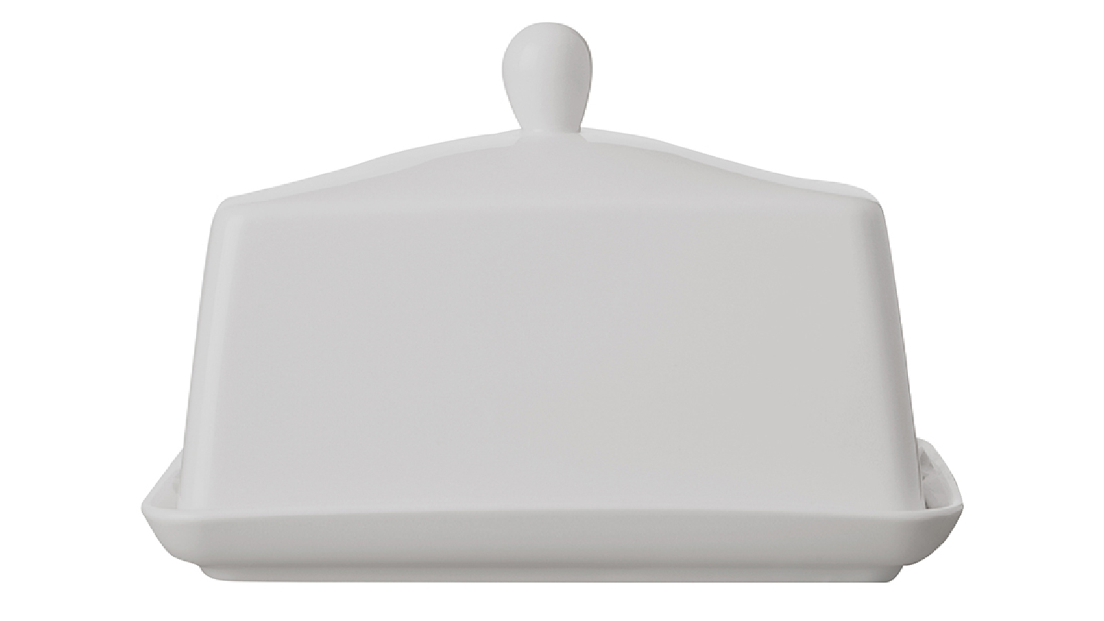Maxwell and Williams 16cm Porcelain Butter Dish/Container with Cover - White