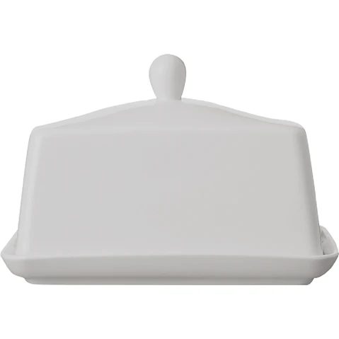 Maxwell and Williams 16cm Porcelain Butter Dish/Container with Cover - White