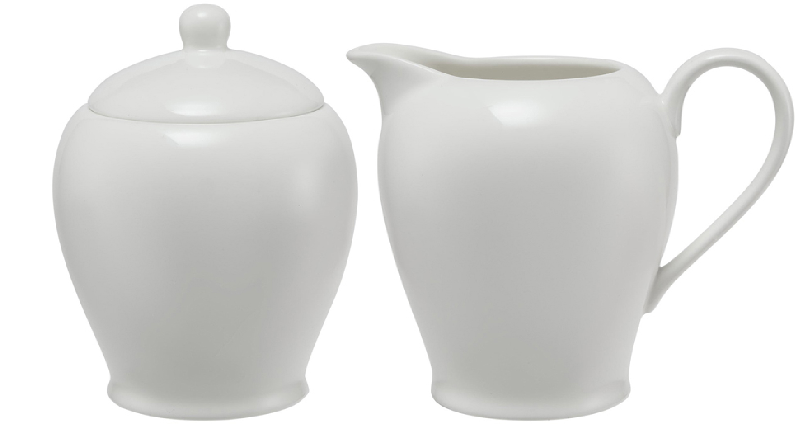 Maxwell and Williams Basics Porcelain Sugar and Creamer Set Gift Boxed - White