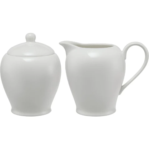 Maxwell and Williams Basics Porcelain Sugar and Creamer Set Gift Boxed - White
