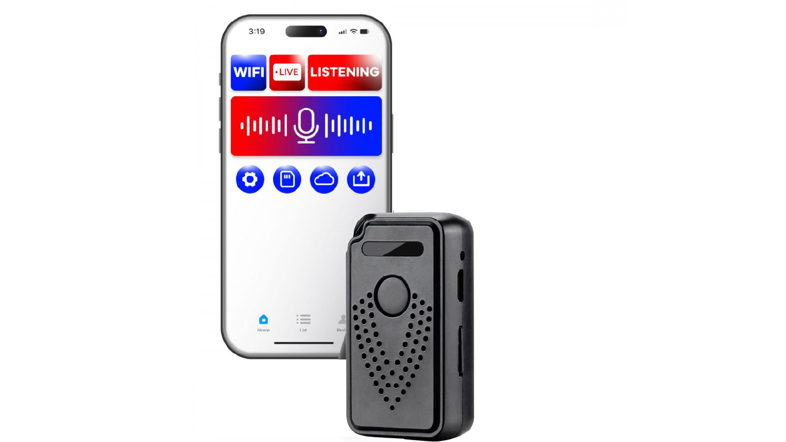 Vimel Listening Hidden Voice Recorder WiFi