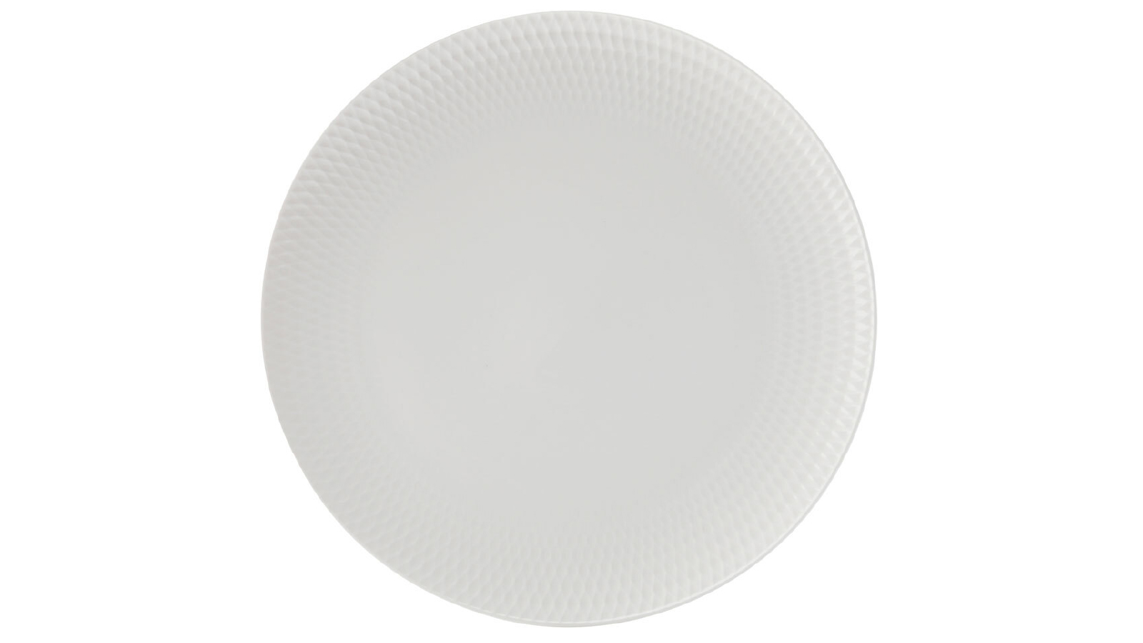 Maxwell and Williams 27cm Basics Diamonds Porcelain  Kitchen Dinner Plate - White