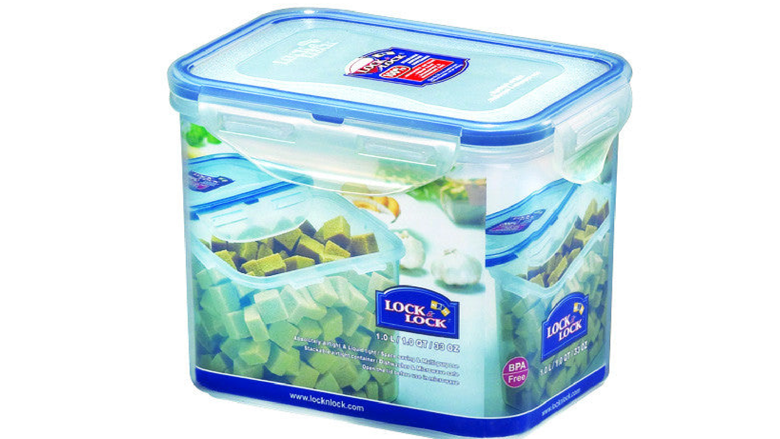 Lock and Classic Rectangular Tall Container - 1L