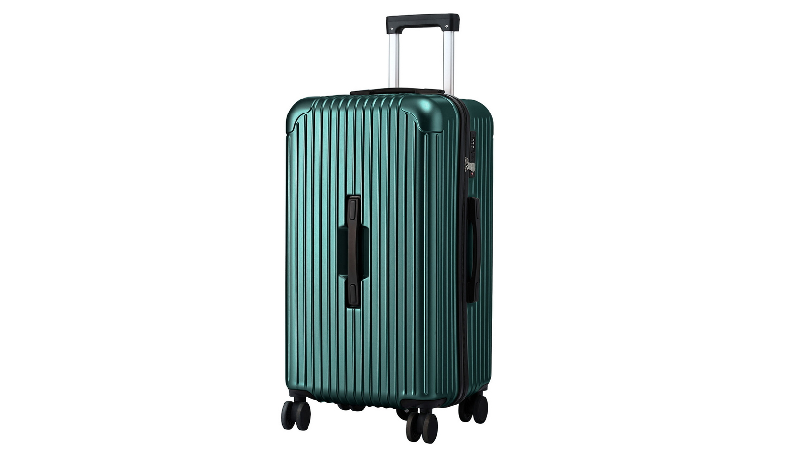 Wanderlite 28 Inch Trunk Luggage Suitcase Travel 5 Wheels Type C Port TSA - Green