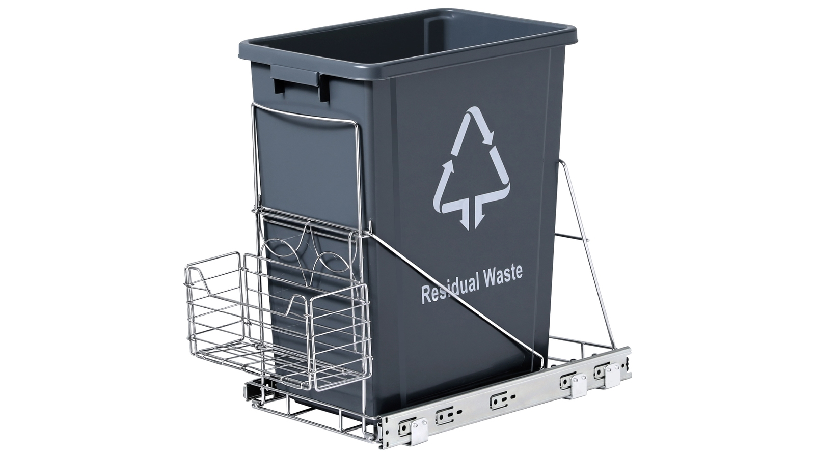 Cefito 40L Pull Out Bin Kitchen Cabinet - Grey