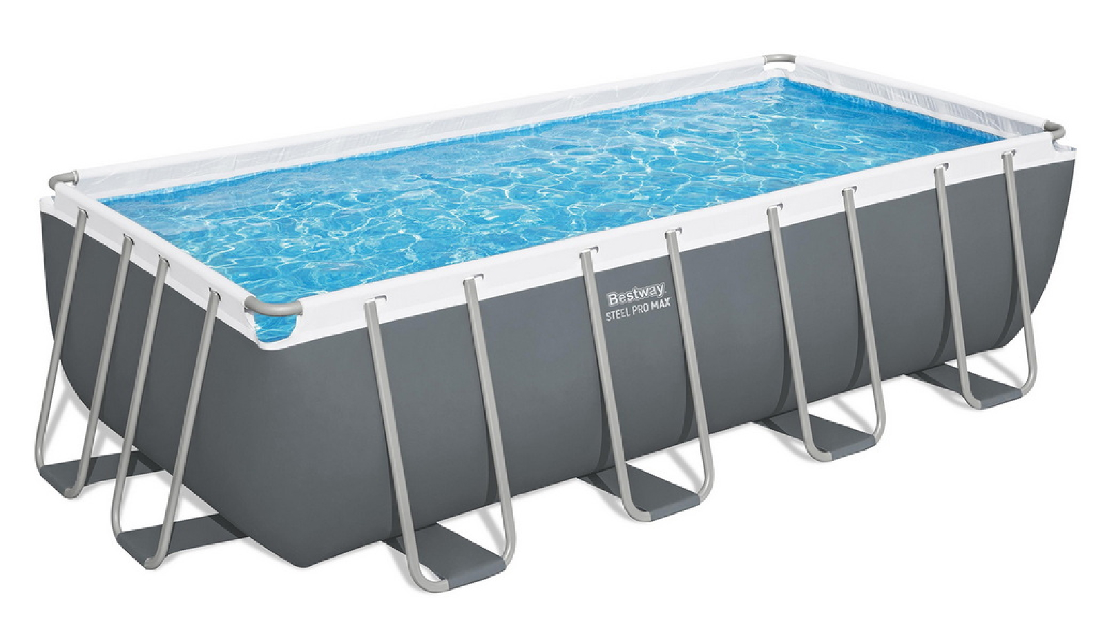 Bestway 488 x 244cm Swimming Pool Steel Frame Pool Set with Filter Pump Ladder Cover 