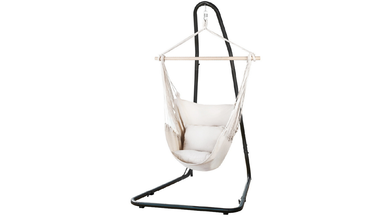 Gardeon Hanging Hammock Pillow Chair with Stand - Cream