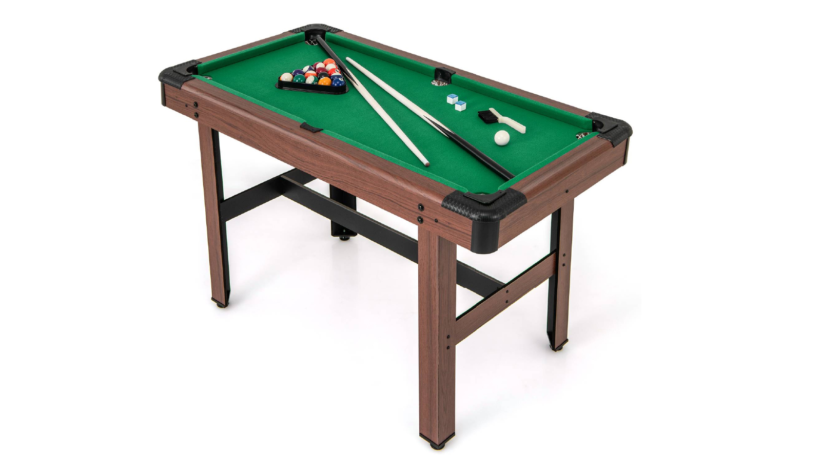 Snickers Pool Table Costway Pool and Snooker Table with Full Accessories Home Game Table ...