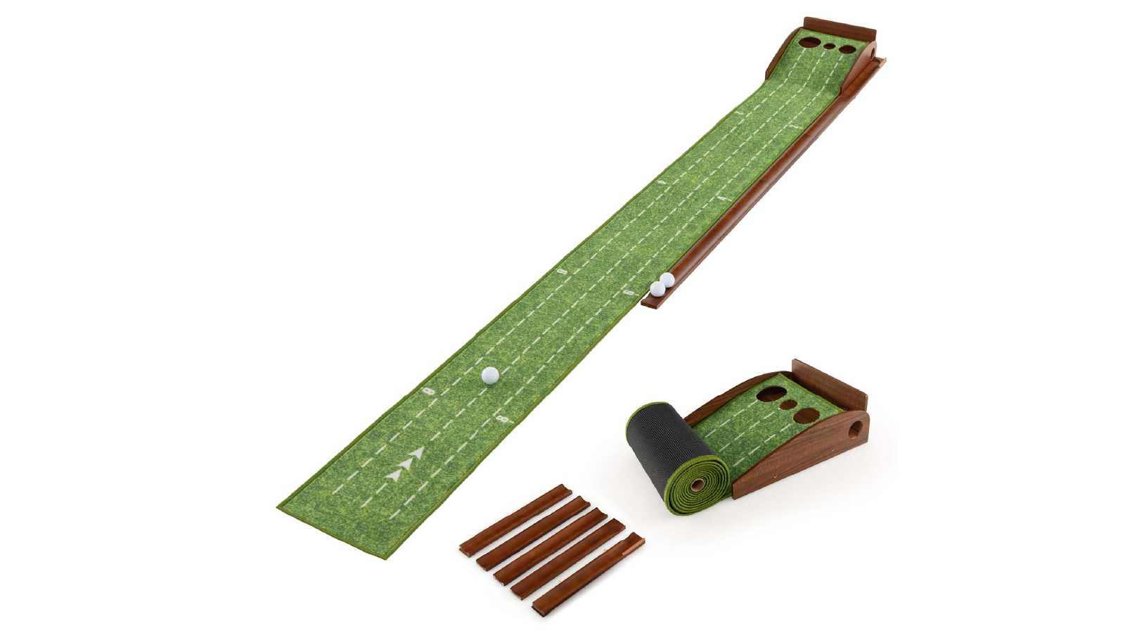Costway 3 Hole Sizes Golf Putting Mat Putting Green Golf Training Aid Indoor Outdoor