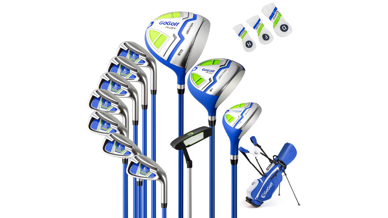 Costway Mens 15 Piece of Portable Complete Golf Club Set with Stand Bag ...