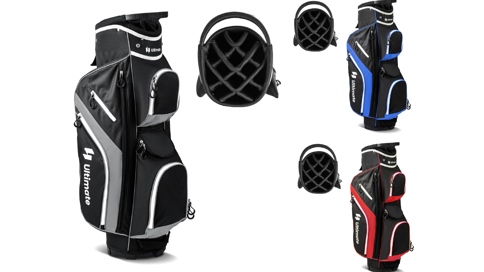 Costway Portable Golf Club Travel Bag with 14 Full Length Dividers and Rain Hood