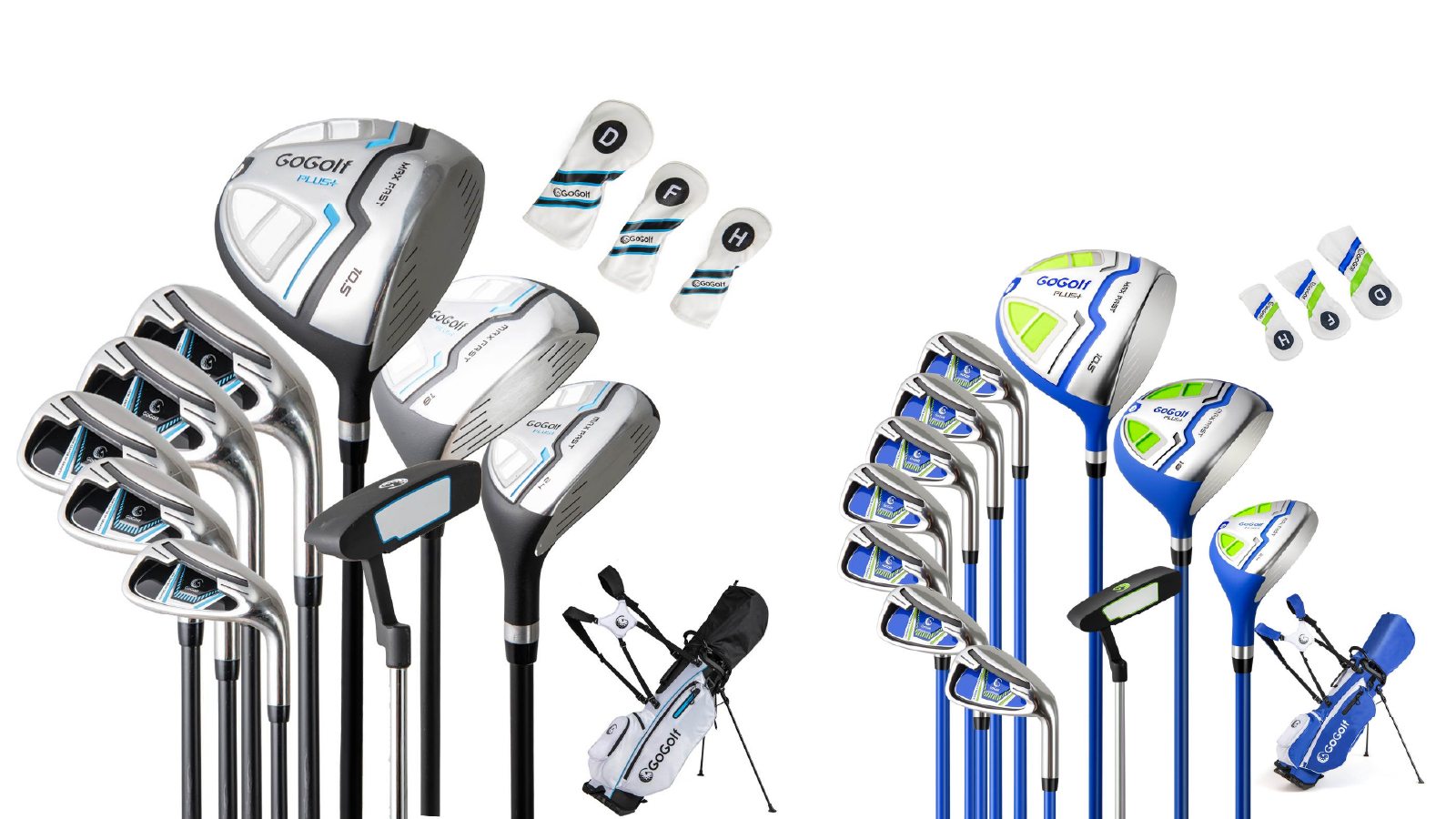 Costway Mens 15 Piece of Portable Complete Golf Club Set with Stand Bag Driver and Putter for Juniors and Professionals