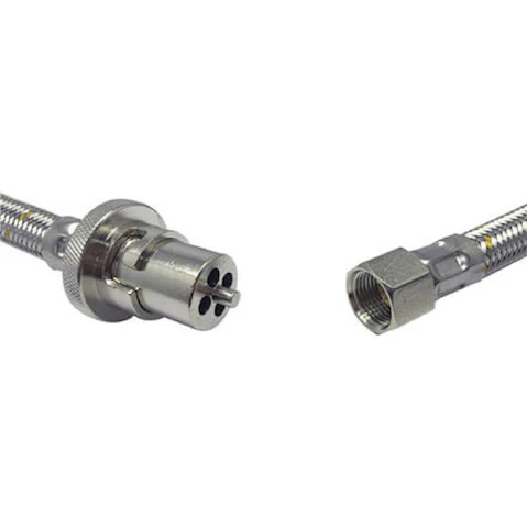 Latestbuy SS Braided Gas Hoses Bayonet 3/8 in SAE - 2000mm