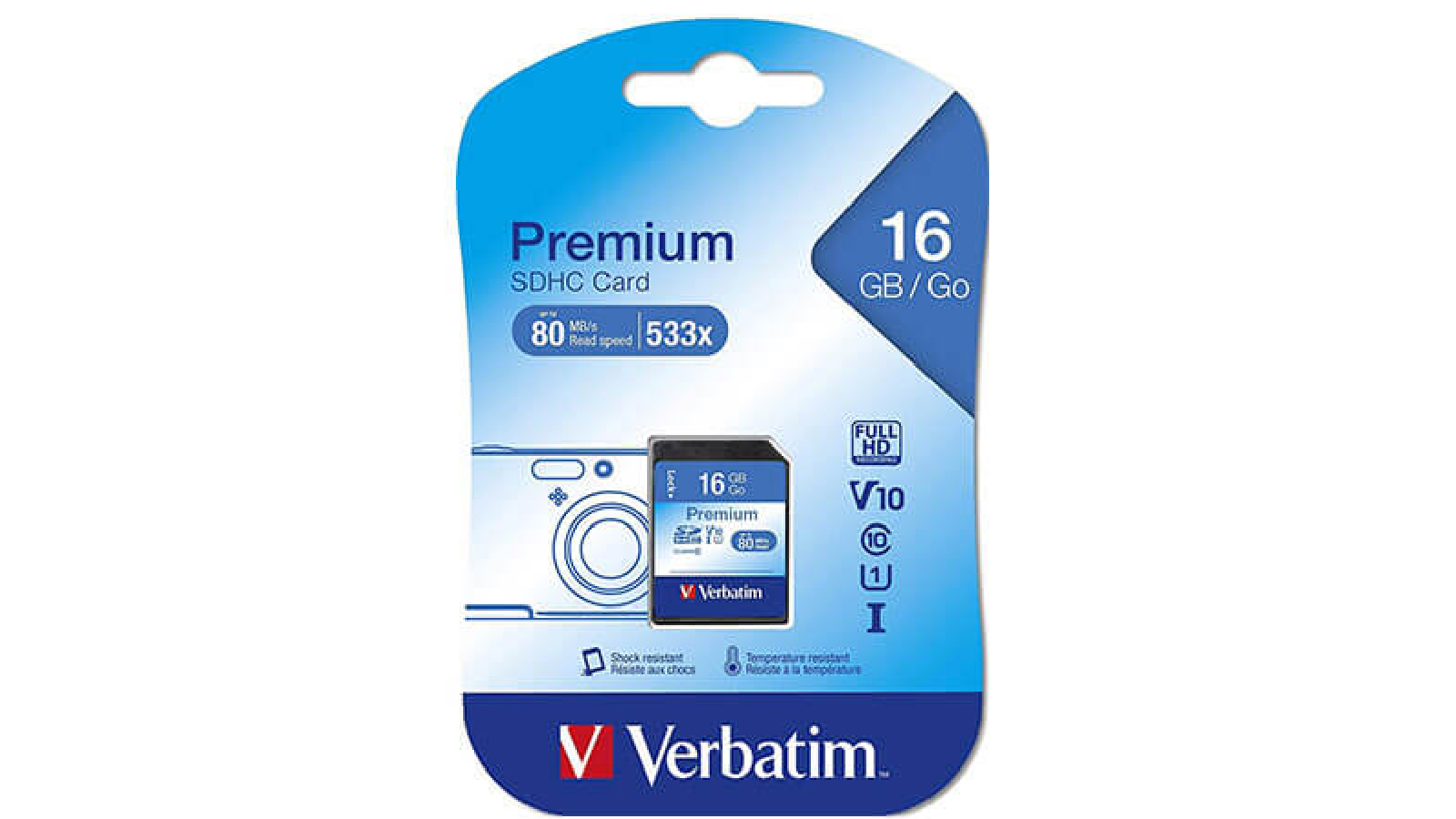 Latestbuy Verbatim Class 10 SDHC Memory Card - 16GB