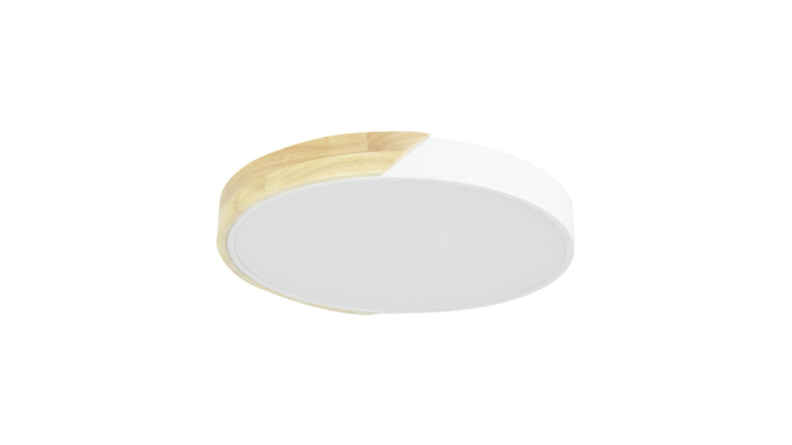 Eli & Co. Lighting Elwyn 36W Wood Accent Tri-Colour Ceiling Oyster Light - 40cm