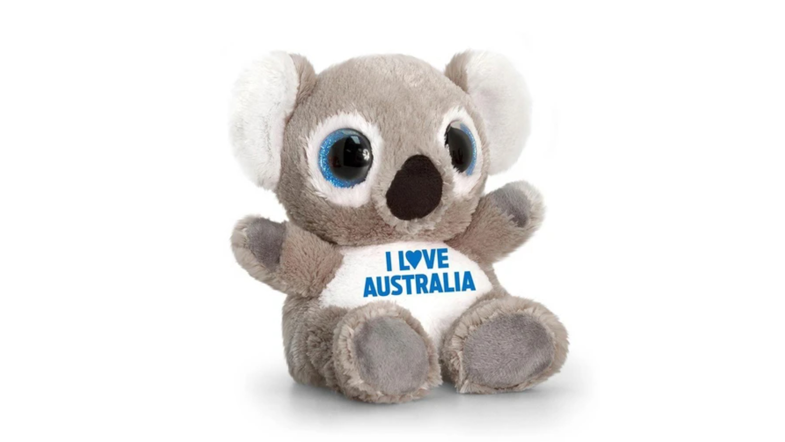 Animotsu 25cm Kids I Love Australia Koala Soft Plush Toy - Grey/Blue