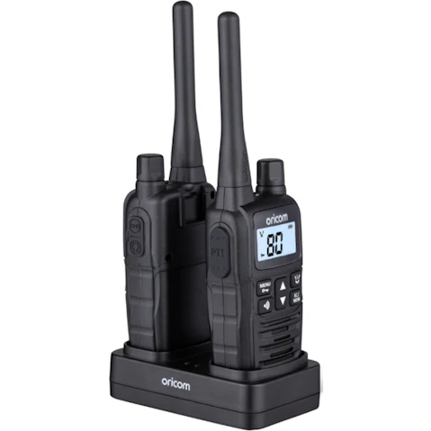 Oricom UHF2400 2 Watt Handheld UHF CB Radio Twin Pack