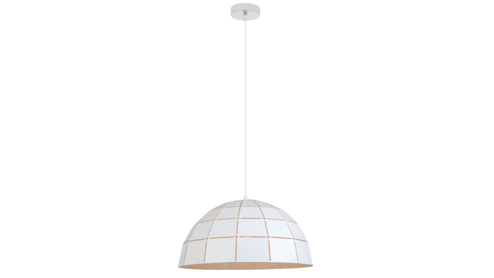ARMIS Interior Retro Tiled Dome Pendant Light - Matte White