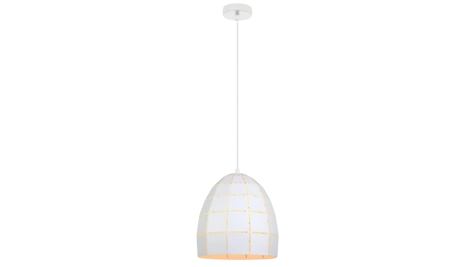 ARMIS Interior Retro Tiled Ellipse Pendant Light - Matte White