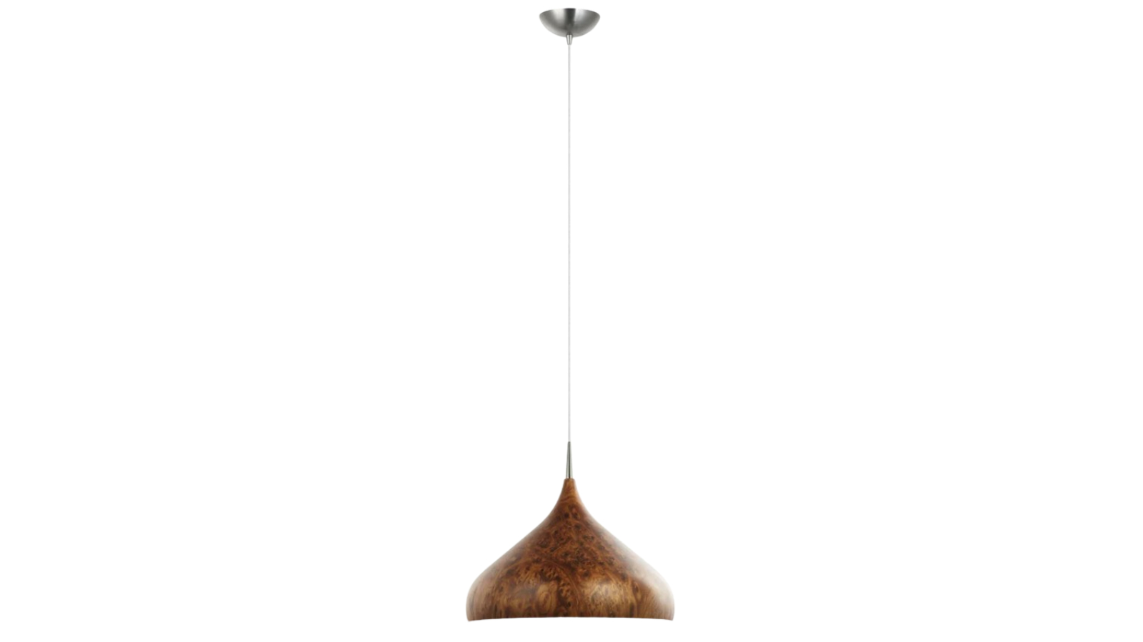 Zara Burl Wood Dome Shape Pendant Light