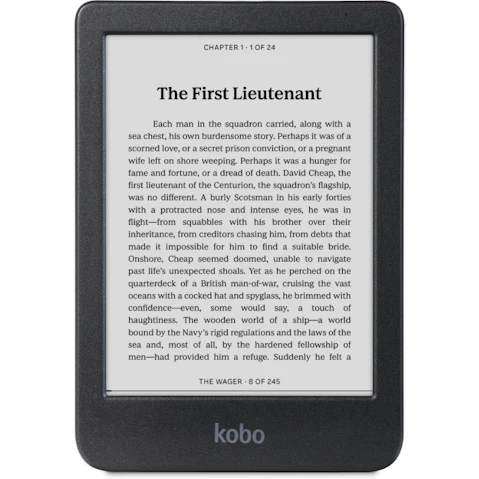 Kobo Clara Black and White E-Book Reader - Black