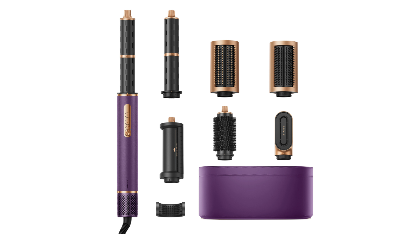 Dreame 7-in-1 Airstyle Pro Hair Drying and Styling Tool Kit - Purple