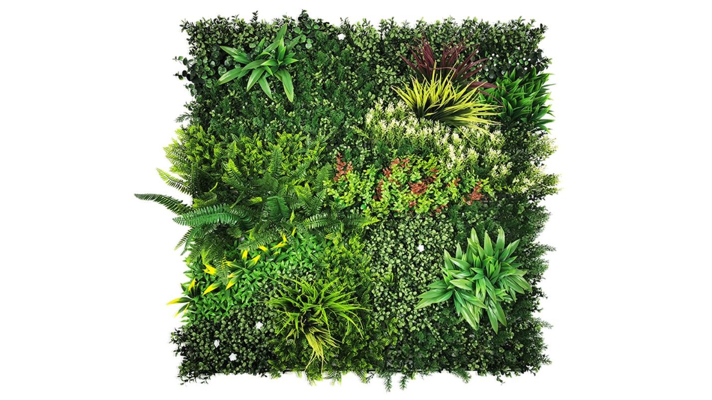 YES4HOMES Artificial Plant Wall Decor Grass Panel Vertical Garden Tile Fence Style 1