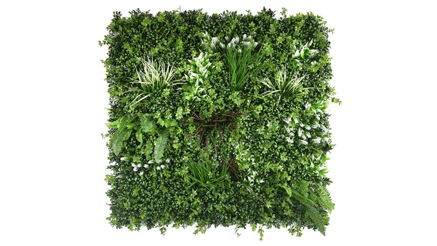 YES4HOMES Artificial Plant Wall Grass Panel Vertical Garden Foliage Tile Fence Green Style 1