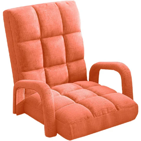 Soga Floor Recliner Lazy Chair with Armrest - Orange