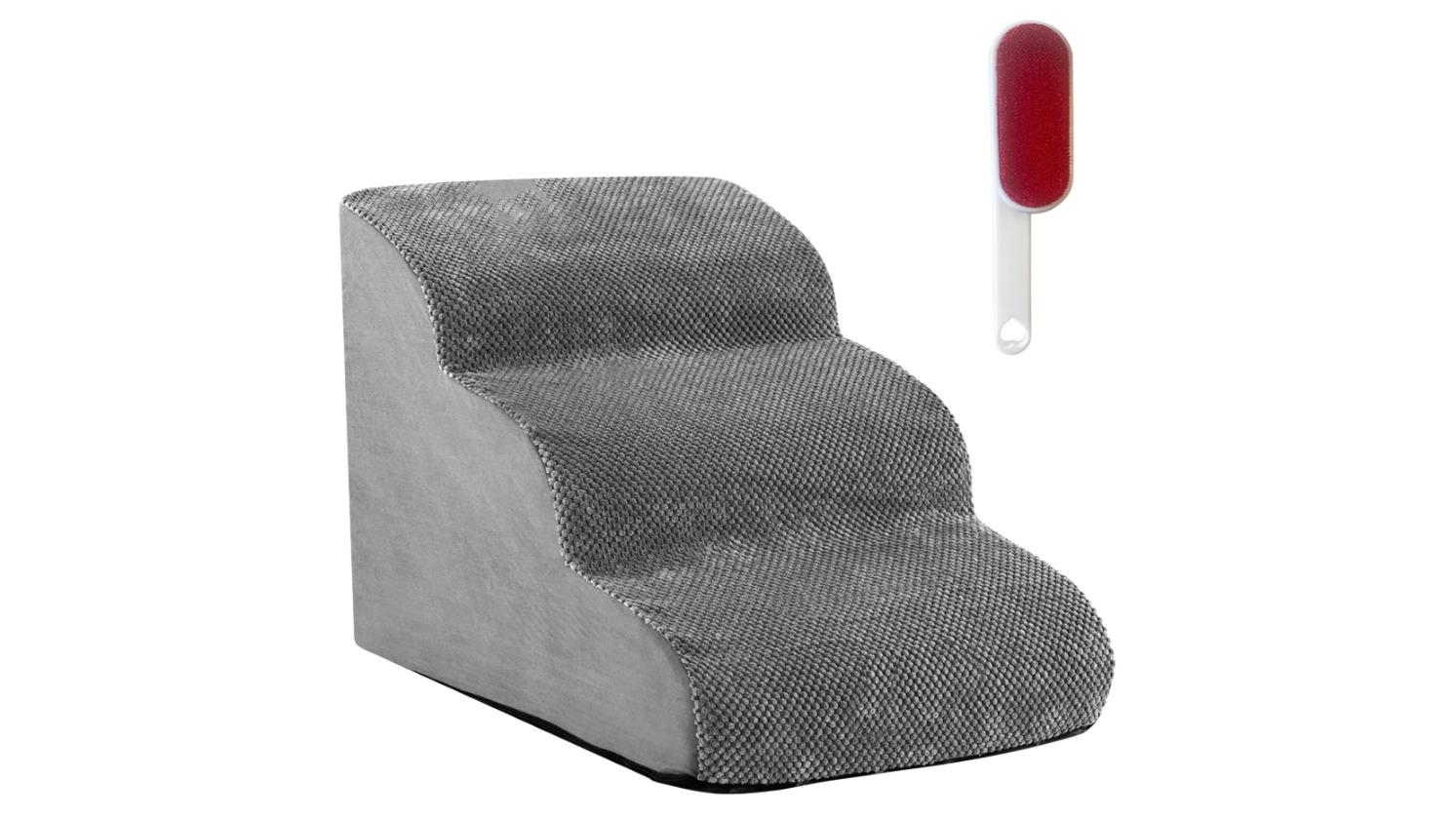 YS 3-Tier Non-Slip Foam Dog Ramp for High Bed or Couche | Harvey Norman