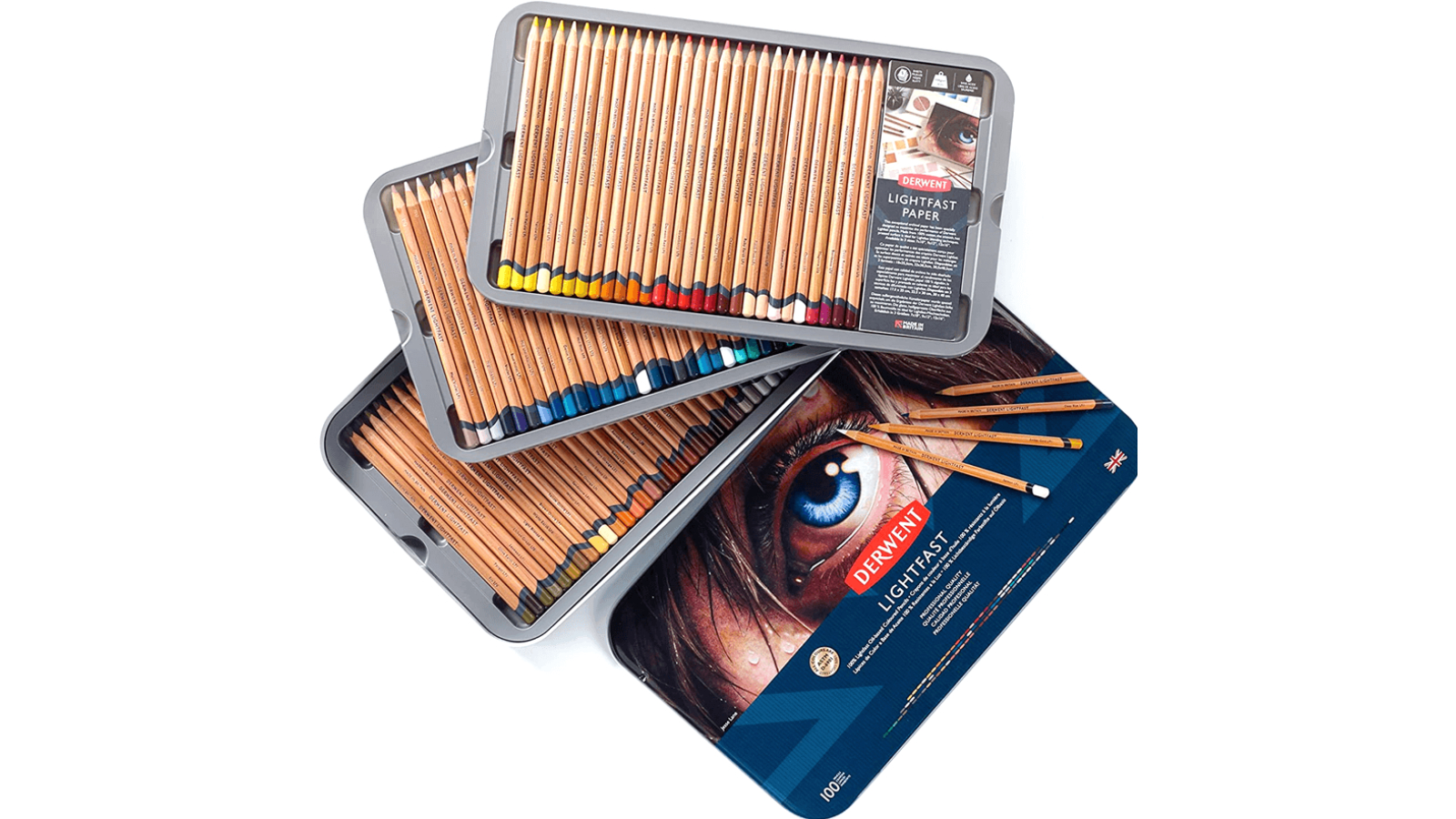 Derwent Lightfast 100 Colour Pencil Professional Tin Set