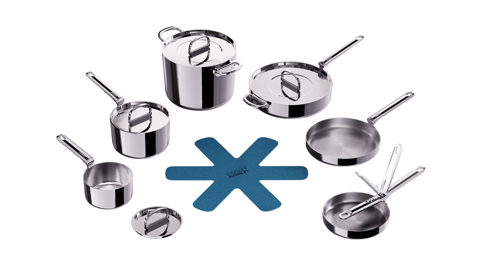 Joseph Joseph 6 Piece Space Steel Cookware Set