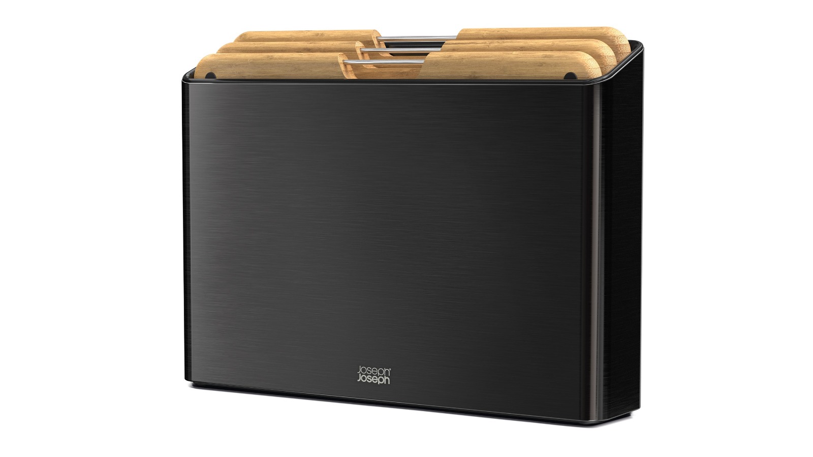 Joseph Joseph 3 Piece Steel Bamboo Chopping Board - Black