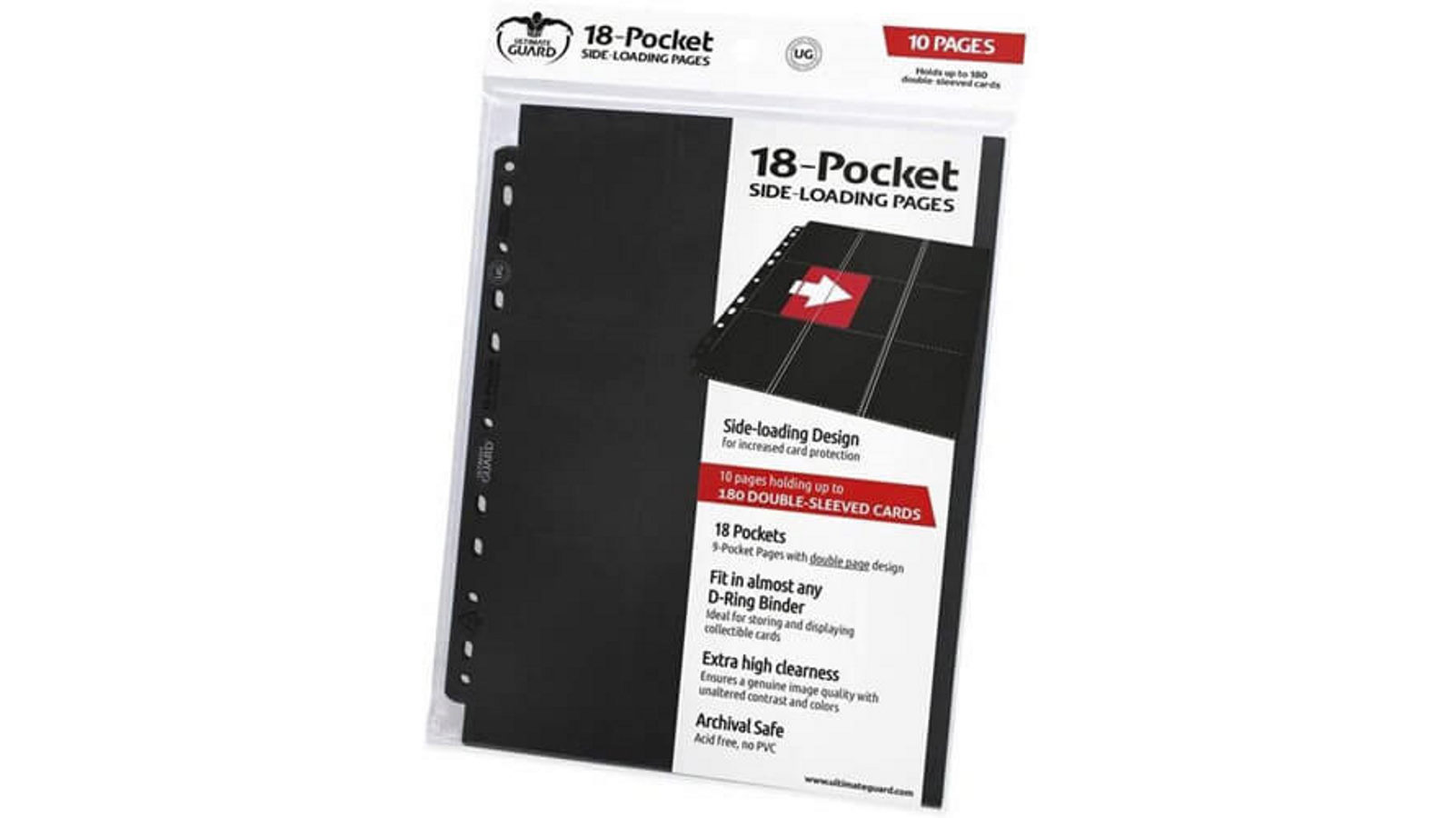 Ultimate Guard 18 Pocket Pages Side Loading - Black