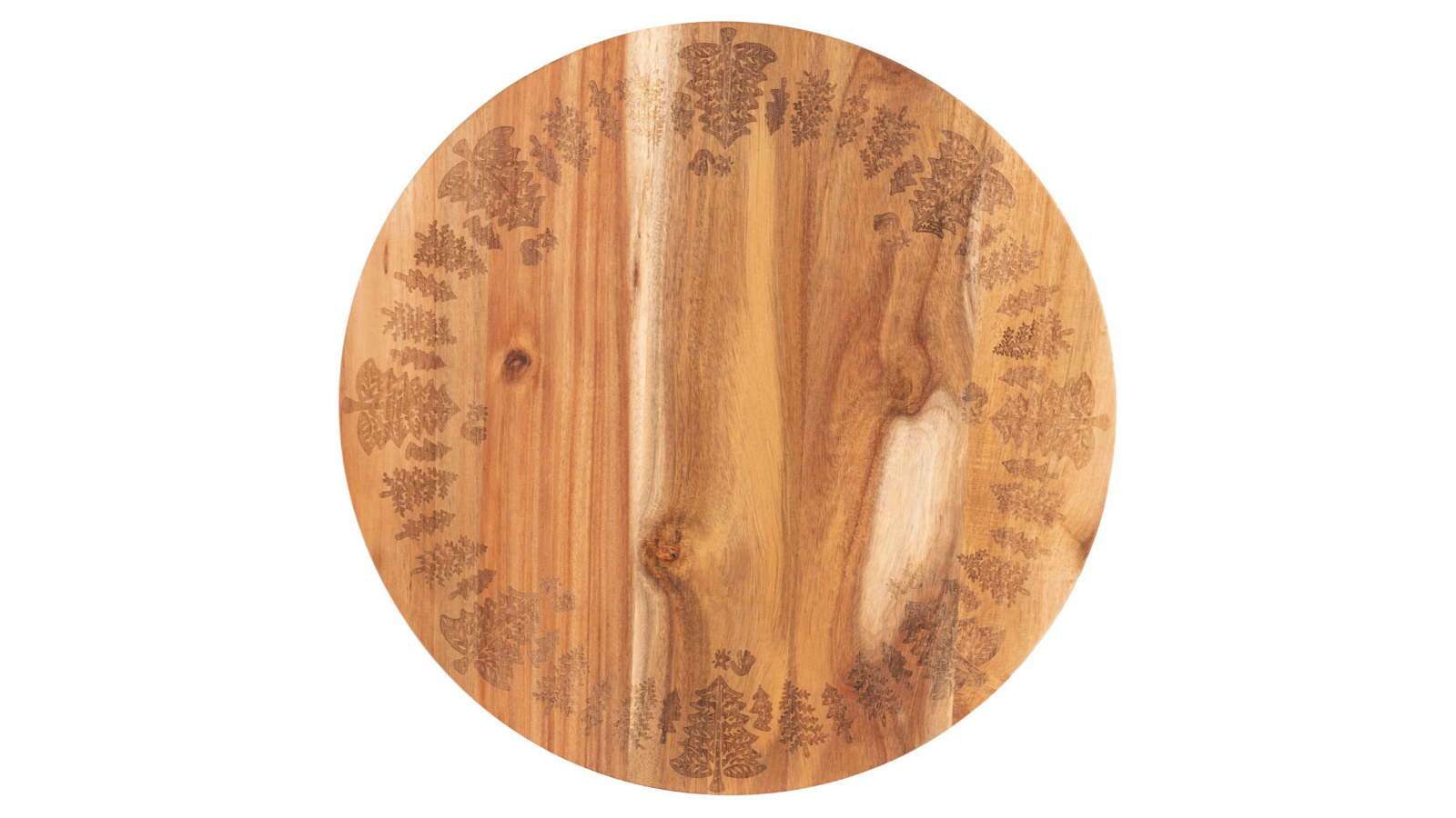 Bread and Butter Wooden Lazy Susan 18inch Tray - Trees