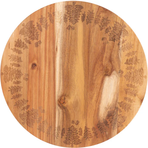Bread and Butter Wooden Lazy Susan 18inch Tray - Trees