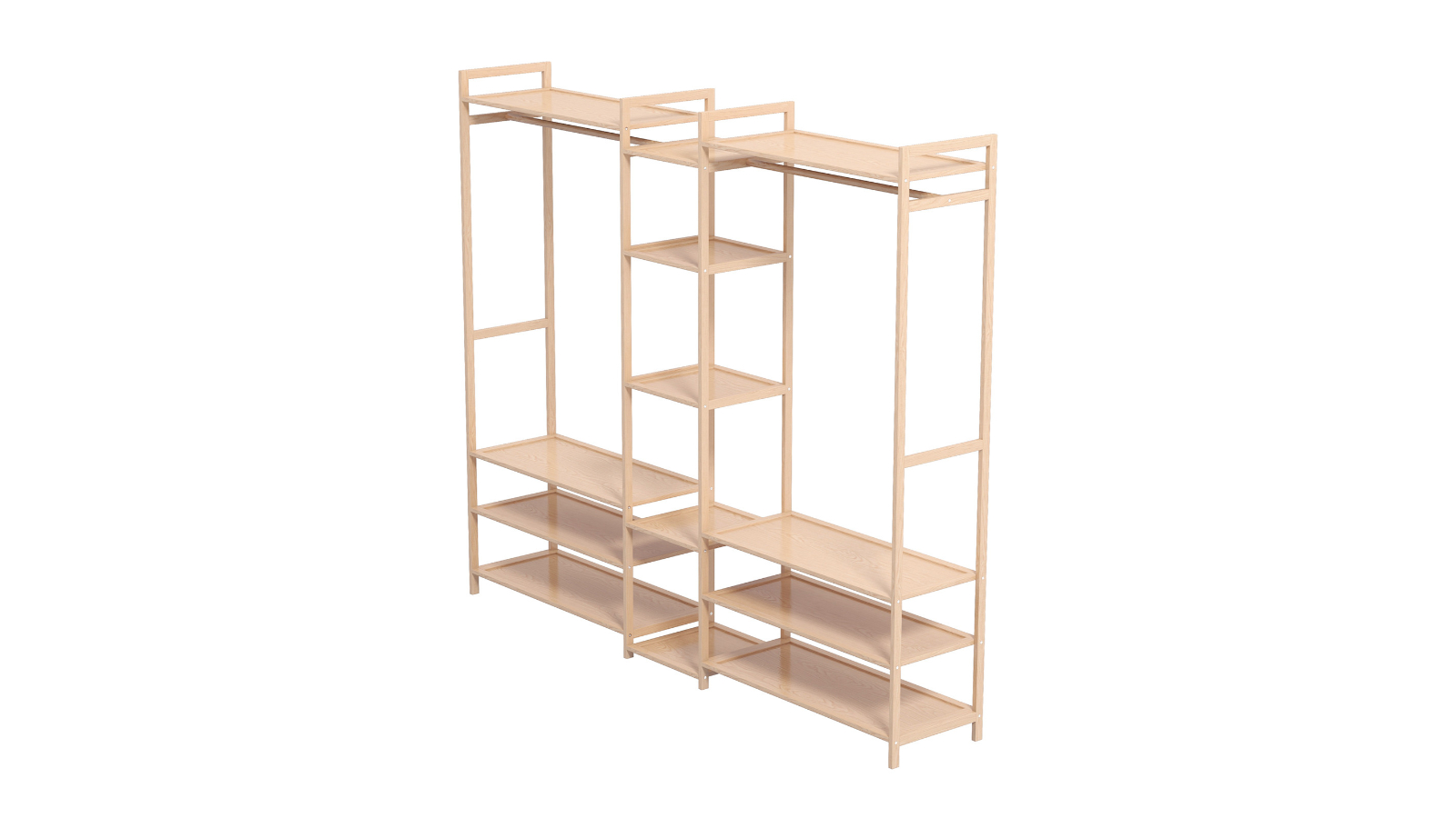 Milano Decor Multi-Functional Bamboo Clothes Rack - Oak