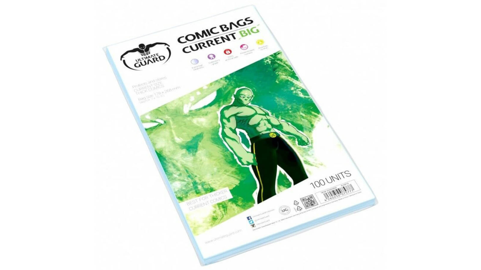 LatestBuy Ultimate Guard Comic Bags BIG Current Size - Pack of 100