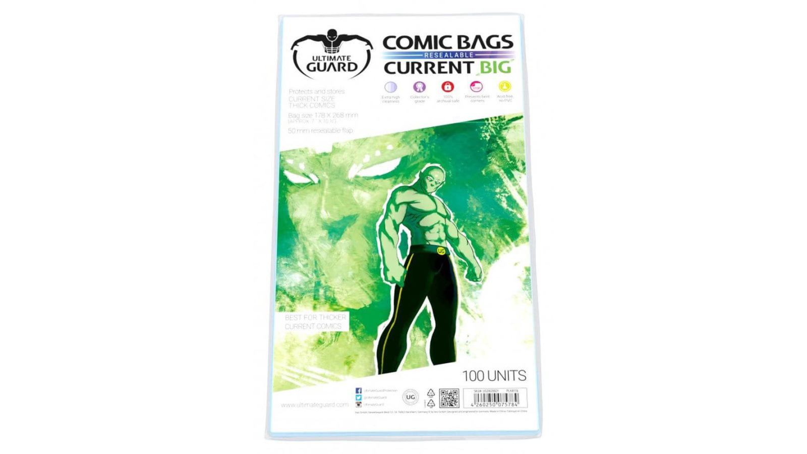 LatestBuy Ultimate Guard Comic Bags BIG Resealable Current Size - Pack of 100