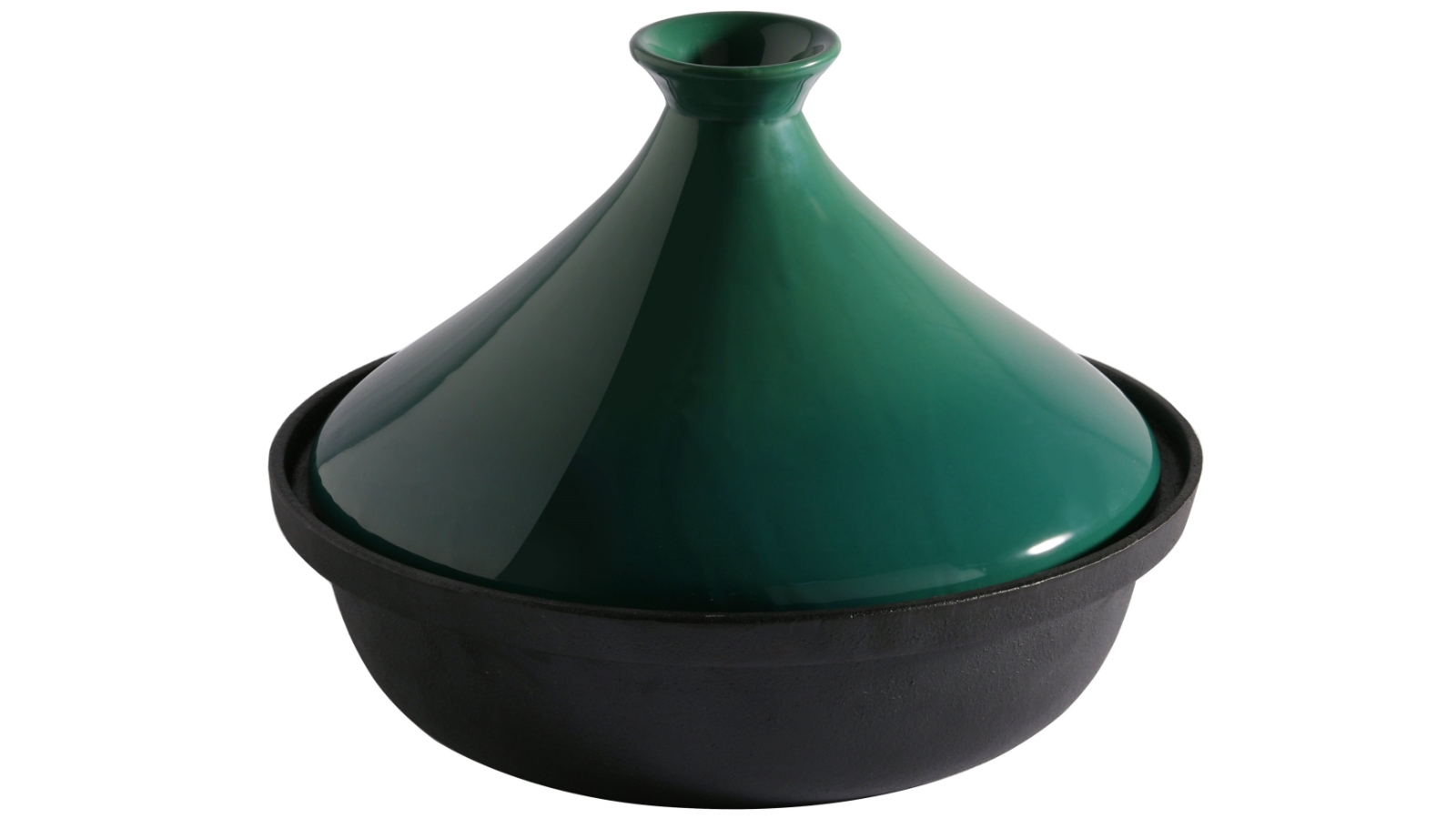 Gourmet Kitchen Cast Iron Tagine with Lid - Ombre Green