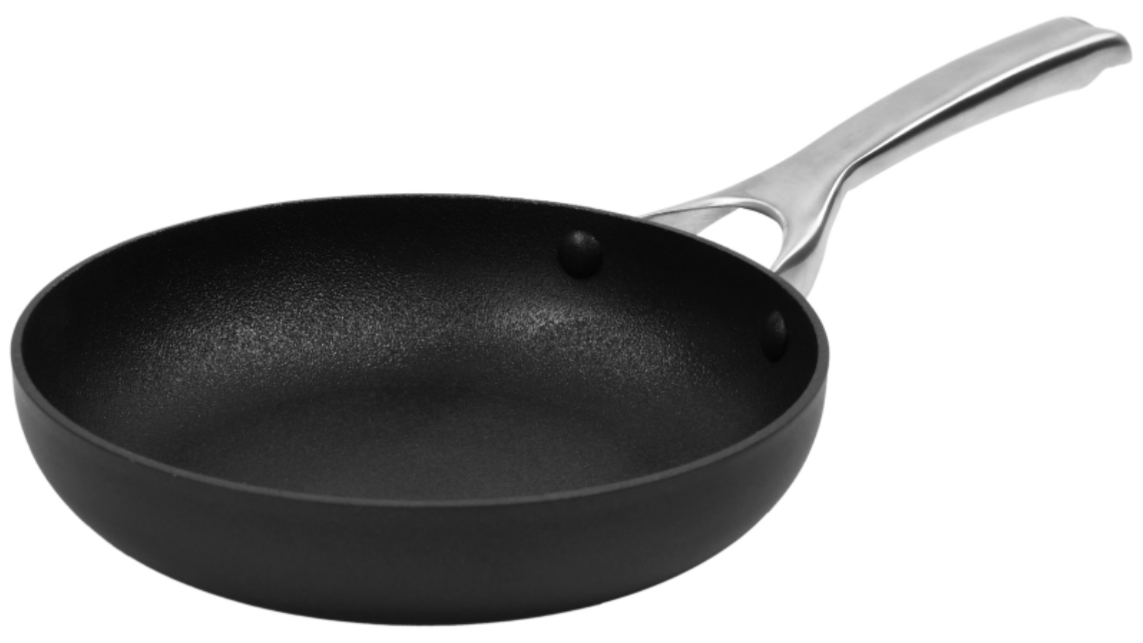 Gourmet Kitchen Meteore Non-Stick Frypan Black with Silver Handle - 20cm